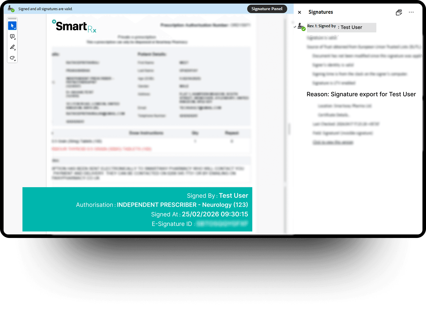 Digital prescriptions mockup